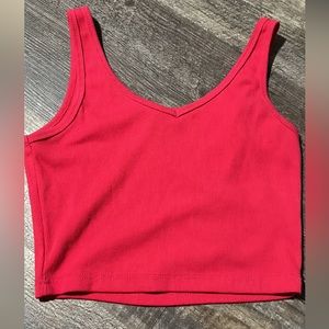 Pink Cropped Tank Top